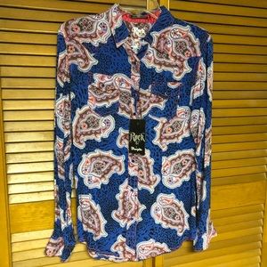 NWT Women’s Rock 47 Wrangler button down- Small